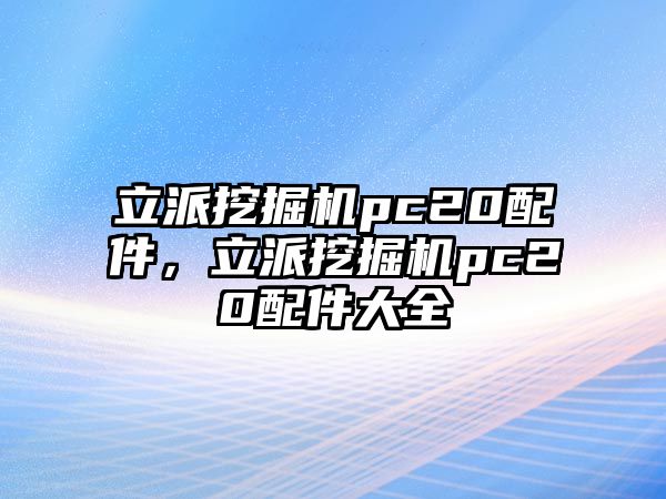 立派挖掘機(jī)pc20配件，立派挖掘機(jī)pc20配件大全