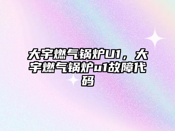 大宇燃?xì)忮仩tU1，大宇燃?xì)忮仩tu1故障代碼