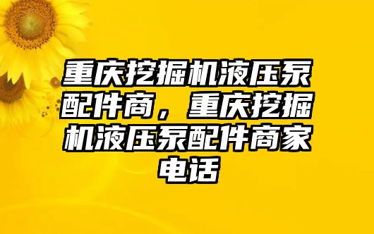 重慶挖掘機(jī)液壓泵配件商，重慶挖掘機(jī)液壓泵配件商家電話