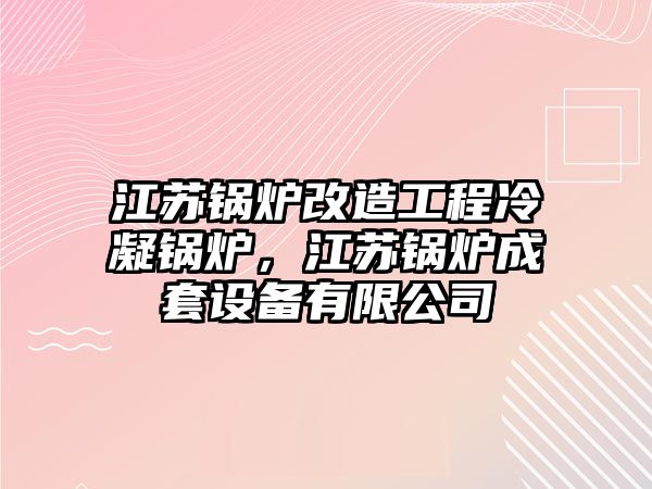 江蘇鍋爐改造工程冷凝鍋爐，江蘇鍋爐成套設(shè)備有限公司