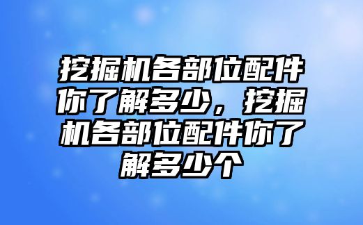 挖掘機(jī)各部位配件你了解多少，挖掘機(jī)各部位配件你了解多少個(gè)