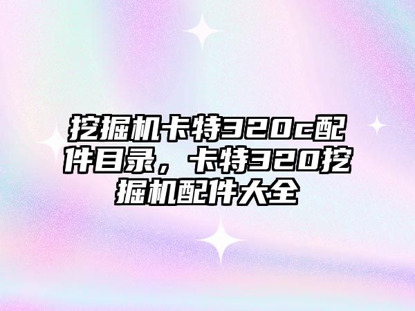 挖掘機(jī)卡特320c配件目錄，卡特320挖掘機(jī)配件大全