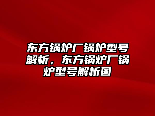 東方鍋爐廠鍋爐型號解析，東方鍋爐廠鍋爐型號解析圖