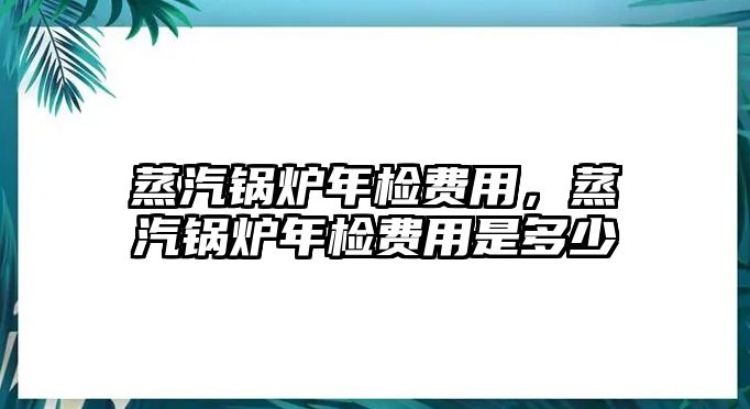 蒸汽鍋爐年檢費用，蒸汽鍋爐年檢費用是多少