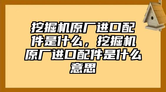 挖掘機原廠進口配件是什么，挖掘機原廠進口配件是什么意思