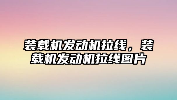 裝載機(jī)發(fā)動機(jī)拉線，裝載機(jī)發(fā)動機(jī)拉線圖片