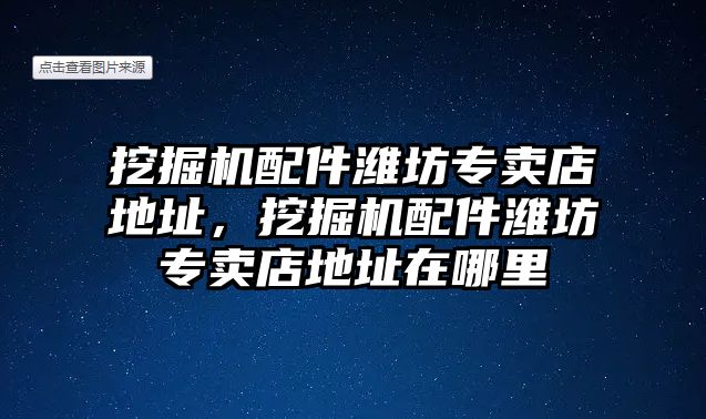 挖掘機(jī)配件濰坊專賣店地址，挖掘機(jī)配件濰坊專賣店地址在哪里