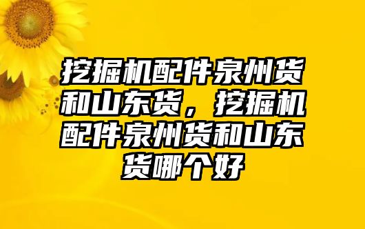 挖掘機(jī)配件泉州貨和山東貨，挖掘機(jī)配件泉州貨和山東貨哪個好