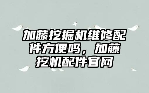 加藤挖掘機維修配件方便嗎，加藤挖機配件官網