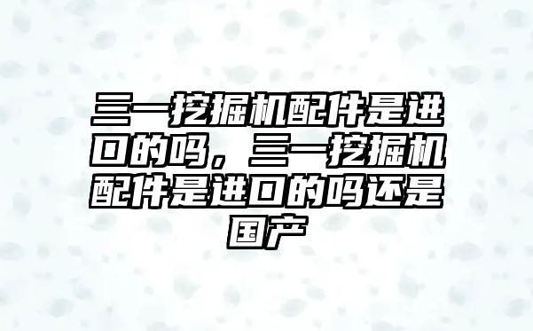 三一挖掘機配件是進口的嗎，三一挖掘機配件是進口的嗎還是國產(chǎn)