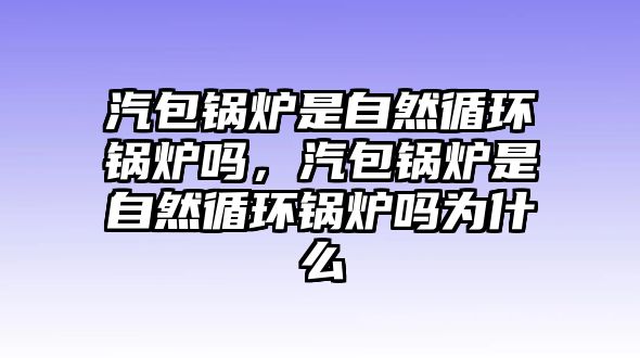 汽包鍋爐是自然循環(huán)鍋爐嗎，汽包鍋爐是自然循環(huán)鍋爐嗎為什么