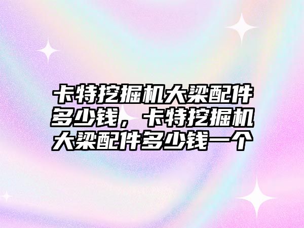 卡特挖掘機大梁配件多少錢，卡特挖掘機大梁配件多少錢一個