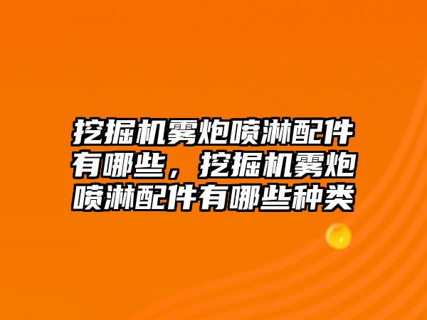 挖掘機霧炮噴淋配件有哪些，挖掘機霧炮噴淋配件有哪些種類