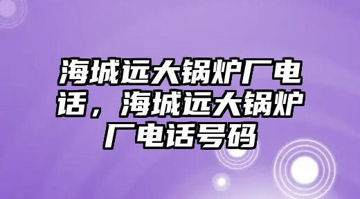 海城遠大鍋爐廠電話，海城遠大鍋爐廠電話號碼