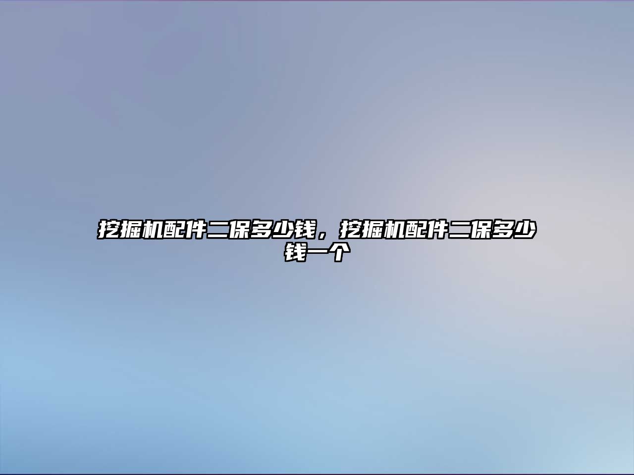 挖掘機配件二保多少錢，挖掘機配件二保多少錢一個