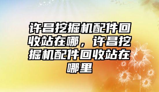 許昌挖掘機配件回收站在哪，許昌挖掘機配件回收站在哪里