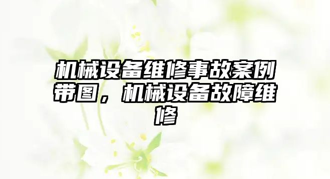 機(jī)械設(shè)備維修事故案例帶圖，機(jī)械設(shè)備故障維修