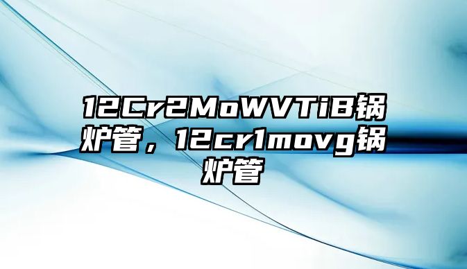 12Cr2MoWVTiB鍋爐管，12cr1movg鍋爐管