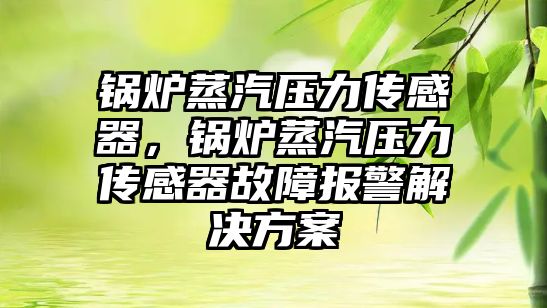 鍋爐蒸汽壓力傳感器，鍋爐蒸汽壓力傳感器故障報警解決方案