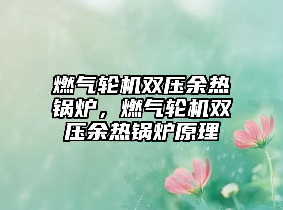 燃?xì)廨啓C(jī)雙壓余熱鍋爐，燃?xì)廨啓C(jī)雙壓余熱鍋爐原理