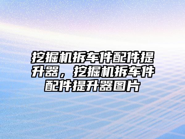 挖掘機拆車件配件提升器，挖掘機拆車件配件提升器圖片