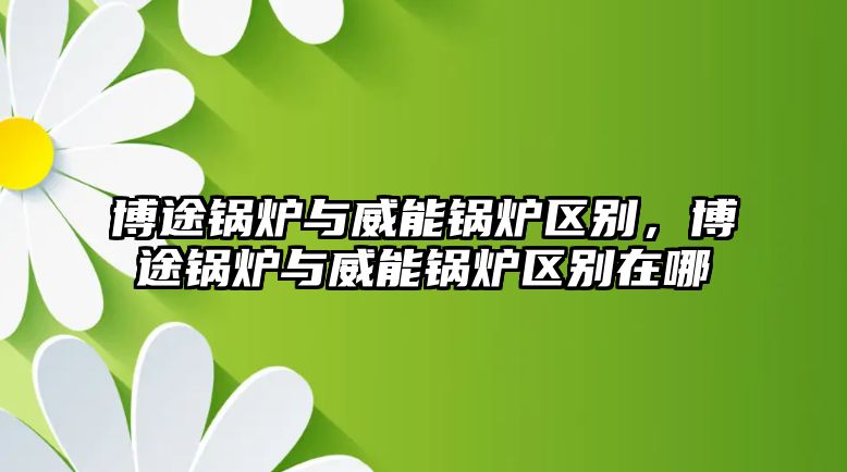 博途鍋爐與威能鍋爐區(qū)別，博途鍋爐與威能鍋爐區(qū)別在哪