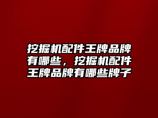 挖掘機(jī)配件王牌品牌有哪些，挖掘機(jī)配件王牌品牌有哪些牌子