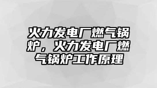 火力發(fā)電廠燃氣鍋爐，火力發(fā)電廠燃氣鍋爐工作原理