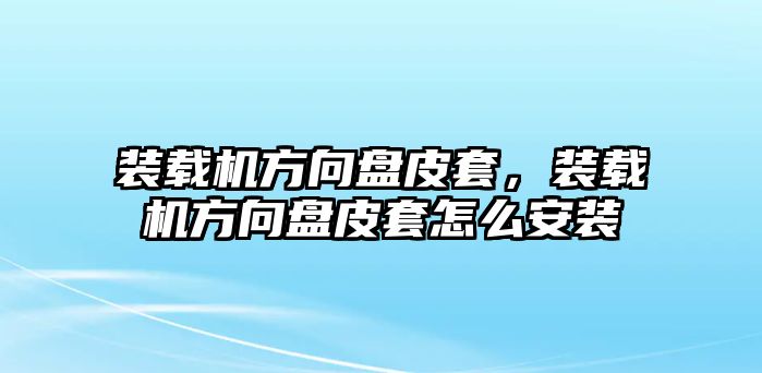 裝載機方向盤皮套，裝載機方向盤皮套怎么安裝