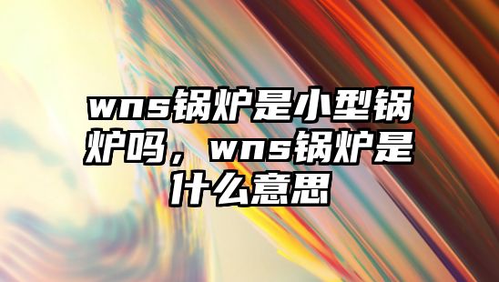 wns鍋爐是小型鍋爐嗎，wns鍋爐是什么意思