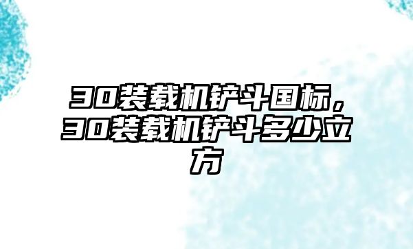 30裝載機(jī)鏟斗國標(biāo)，30裝載機(jī)鏟斗多少立方