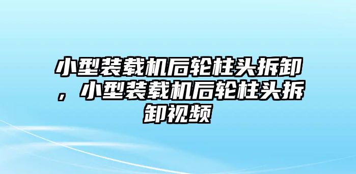 小型裝載機后輪柱頭拆卸，小型裝載機后輪柱頭拆卸視頻