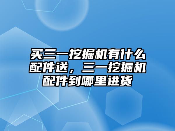 買三一挖掘機(jī)有什么配件送，三一挖掘機(jī)配件到哪里進(jìn)貨