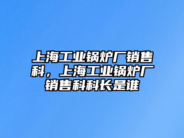 上海工業(yè)鍋爐廠銷售科，上海工業(yè)鍋爐廠銷售科科長(zhǎng)是誰(shuí)