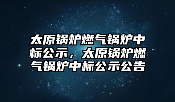 太原鍋爐燃?xì)忮仩t中標(biāo)公示，太原鍋爐燃?xì)忮仩t中標(biāo)公示公告