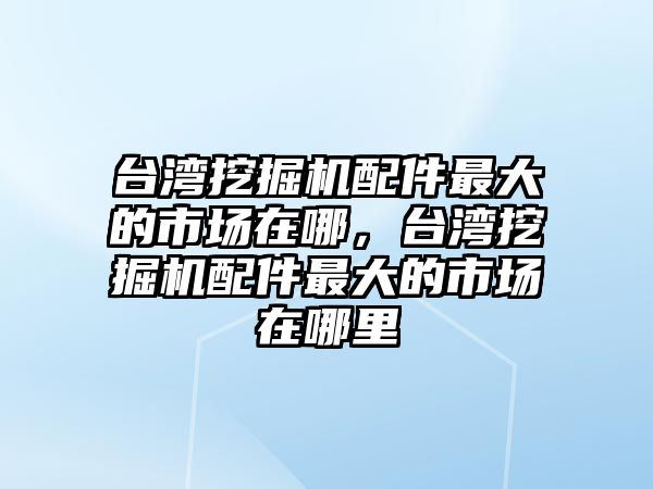 臺灣挖掘機配件最大的市場在哪，臺灣挖掘機配件最大的市場在哪里