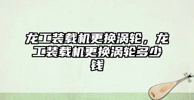 龍工裝載機更換渦輪，龍工裝載機更換渦輪多少錢