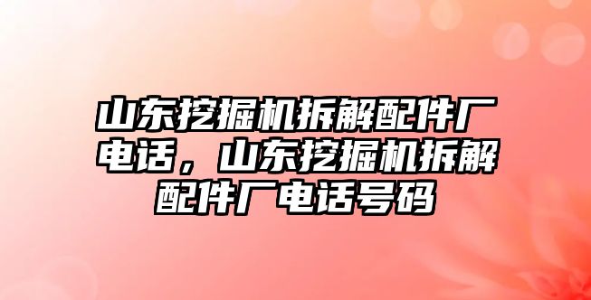 山東挖掘機拆解配件廠電話，山東挖掘機拆解配件廠電話號碼