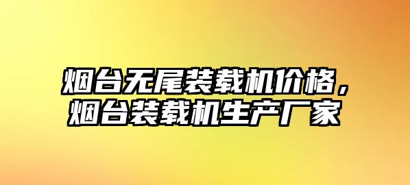 煙臺無尾裝載機(jī)價格，煙臺裝載機(jī)生產(chǎn)廠家