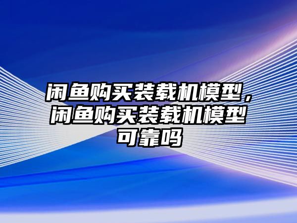 閑魚購買裝載機模型，閑魚購買裝載機模型可靠嗎