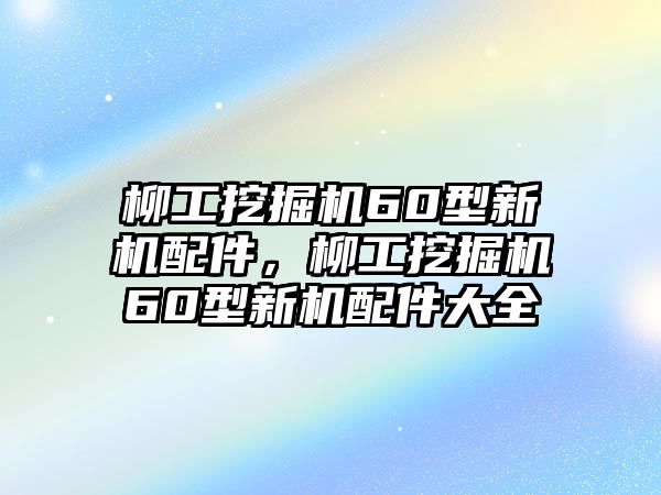 柳工挖掘機60型新機配件，柳工挖掘機60型新機配件大全