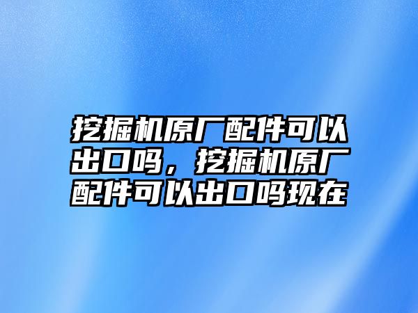 挖掘機(jī)原廠配件可以出口嗎，挖掘機(jī)原廠配件可以出口嗎現(xiàn)在