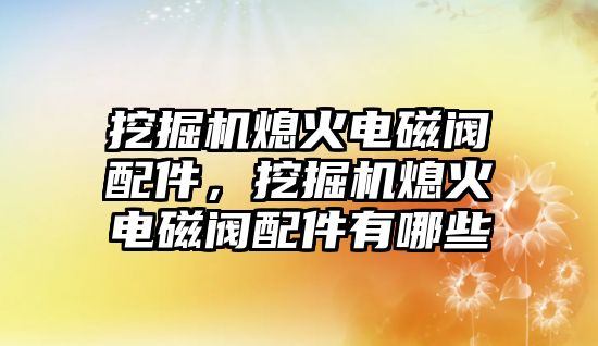 挖掘機熄火電磁閥配件，挖掘機熄火電磁閥配件有哪些