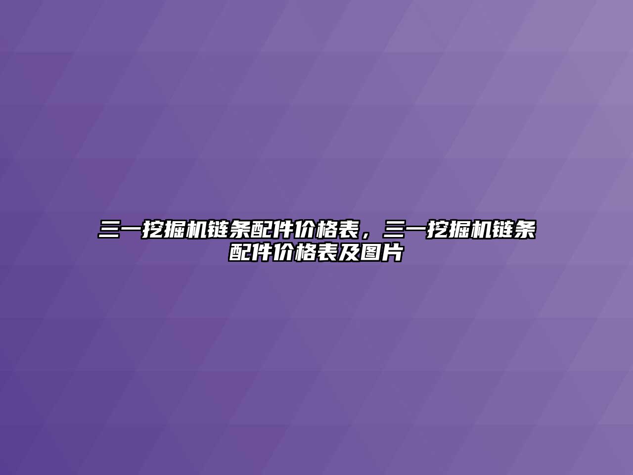 三一挖掘機(jī)鏈條配件價(jià)格表，三一挖掘機(jī)鏈條配件價(jià)格表及圖片