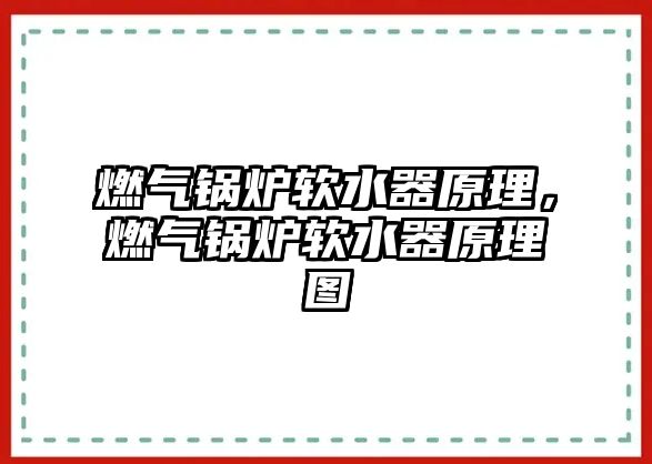 燃氣鍋爐軟水器原理，燃氣鍋爐軟水器原理圖