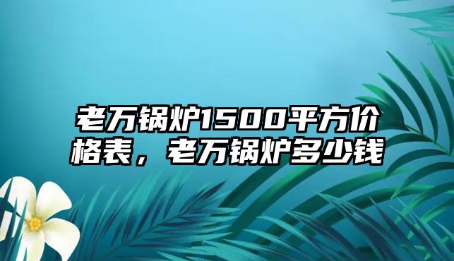 老萬鍋爐1500平方價格表，老萬鍋爐多少錢