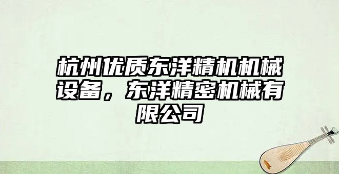 杭州優(yōu)質(zhì)東洋精機機械設備，東洋精密機械有限公司