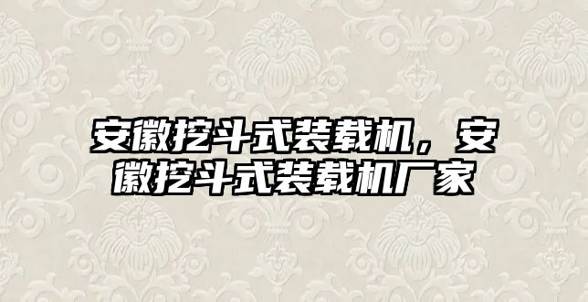 安徽挖斗式裝載機(jī)，安徽挖斗式裝載機(jī)廠(chǎng)家