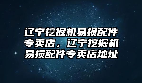 遼寧挖掘機易損配件專賣店，遼寧挖掘機易損配件專賣店地址