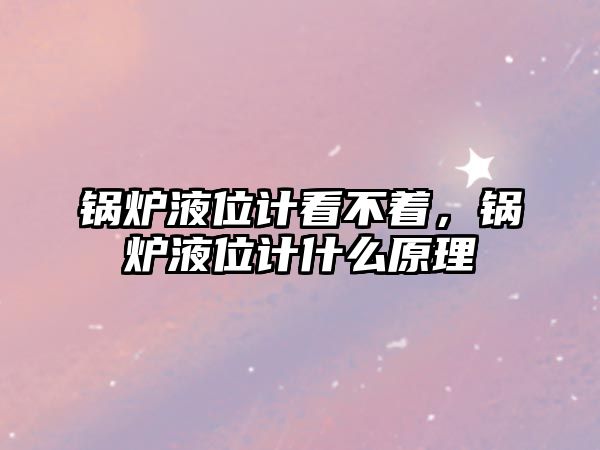 鍋爐液位計看不著，鍋爐液位計什么原理